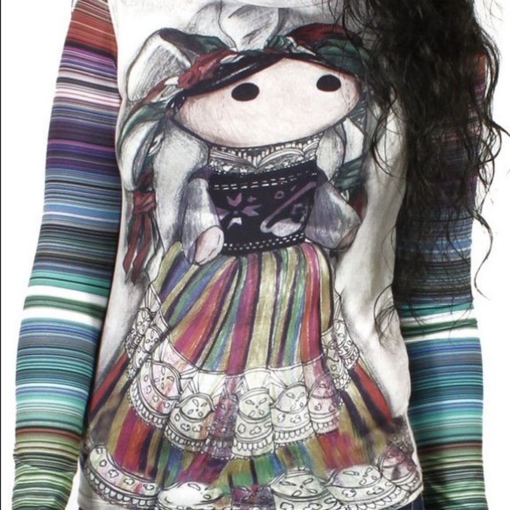 Ay Guey made in mexico long sleeve blouse NWT